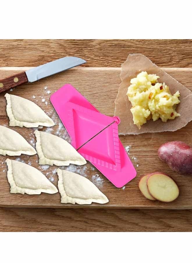 مجموعة أدوات صنع الزلابية (3 قطع) - مكبس صنع الإمبانادا - مكبس مثلث لصنع الزلابية والرافيولي - قالب بيروجي - أدوات مطبخ أساسية لصنع الإمبانادا والزلابية والرافيولي والبيروجي والفطائر اليدوية - Image 3